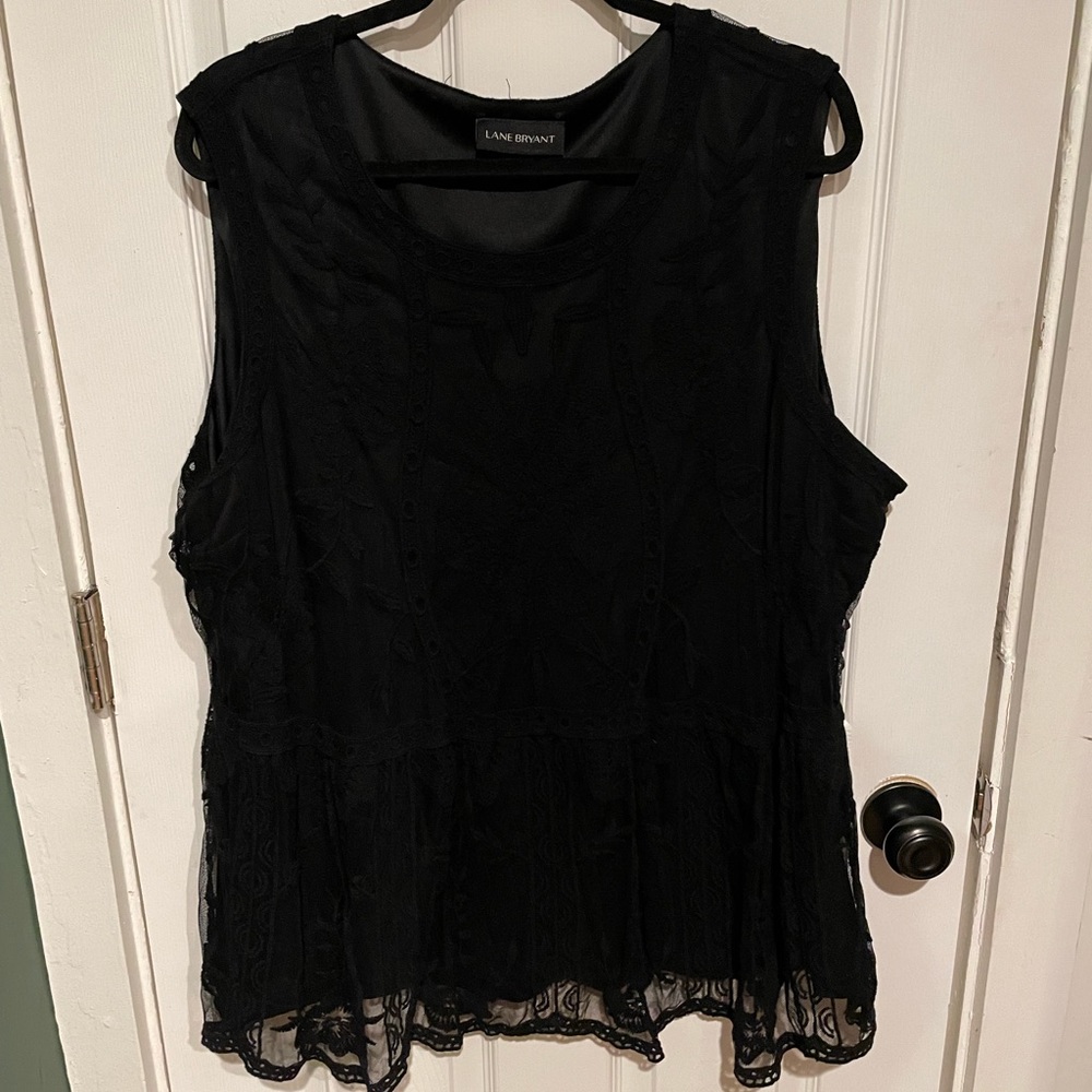Black lace tank